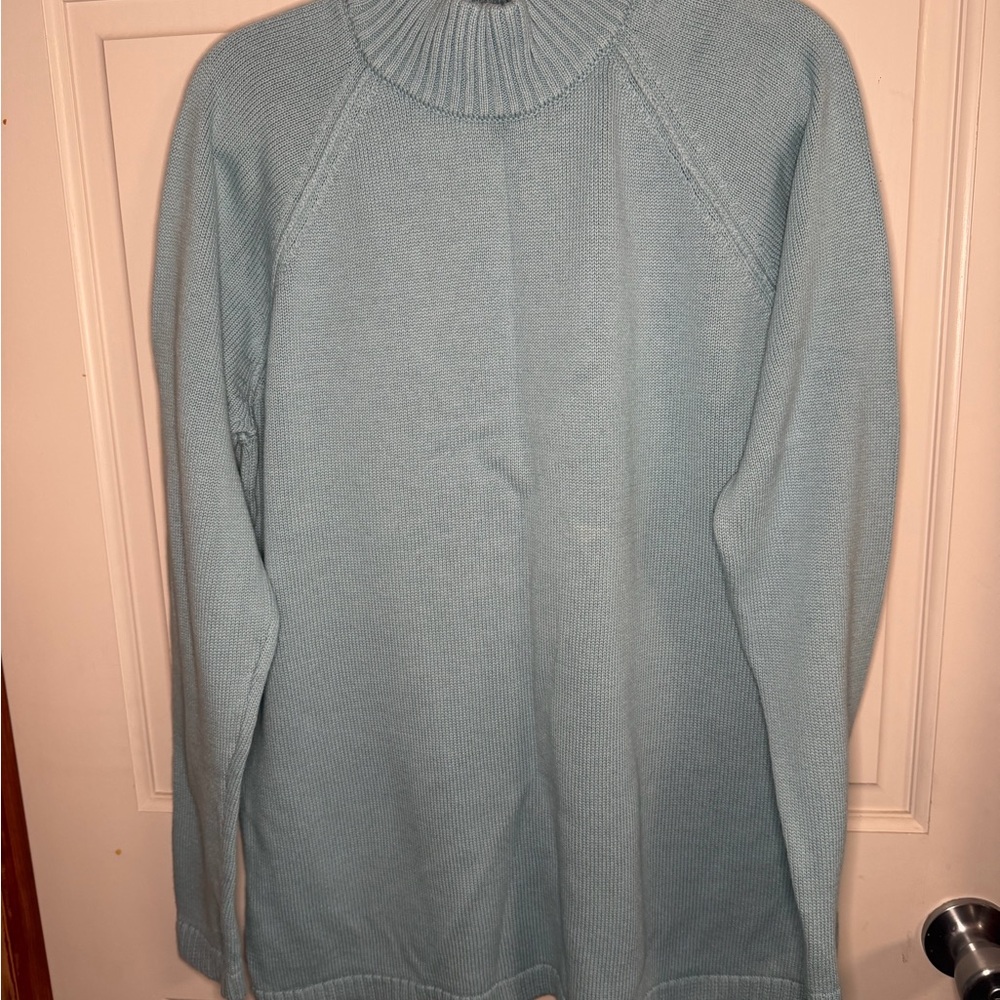 Jeanne‎ Pierre Sweater Women Large Grandpacore Chic Warm Preppy Cozy Light Blue